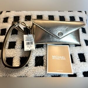 NWT Michael Kors Jet Set Sunglass/Eyeglasses Case Metallic Gold $188 RETAIL